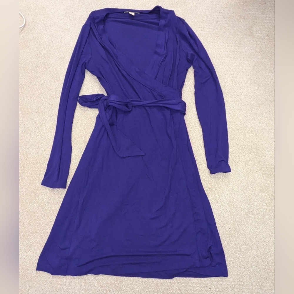 Banana Republic Blue Wrap Dress LP